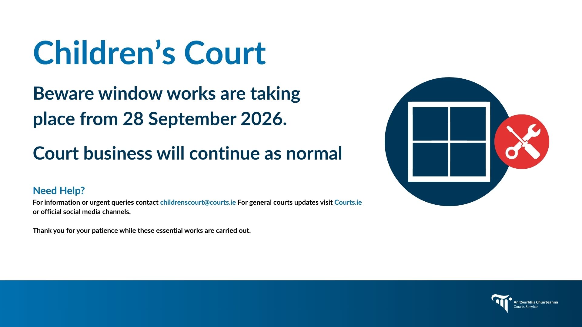 Childrens Court Window Works