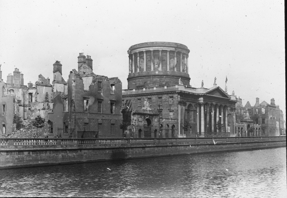 The Four Courts in ruins